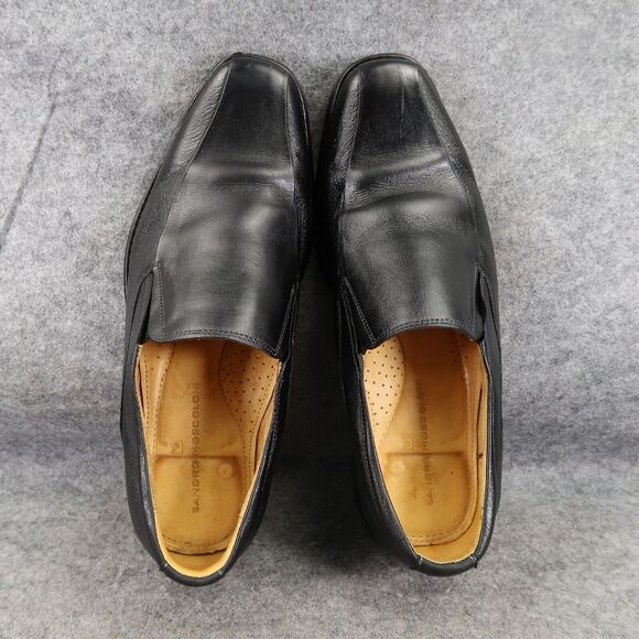 Sandro Moscoloni Shoes Mens 11 Loafer Slip On Classic Jacobs Venetian Leather - Picture 7 of 16
